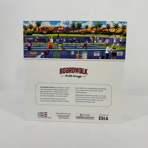 Boardwalk Pickleball Sports Theme 500 Piece Jigsaw Puzzle Collectible - Picture 3 of 5